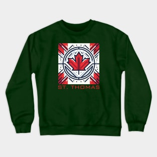 St Thomas Ontario Canada Flag Crewneck Sweatshirt